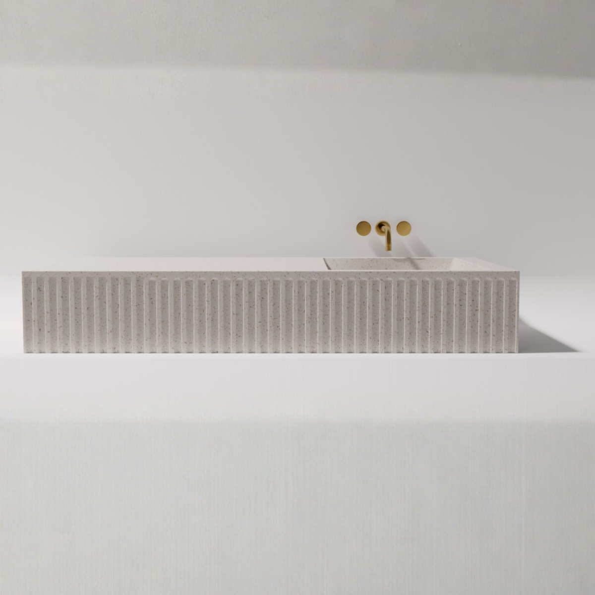 Pietra Bianca Wall Hung Basin Briza 1200mm