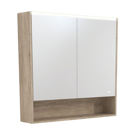 900 LED Mirror Cabinet with Display Shelf