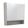 900 LED Mirror Cabinet with Display Shelf