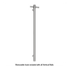 Thermorail - Straight/Round 12Volt Vertical Bar 900x142x100mm 22Watts With Optional Hook