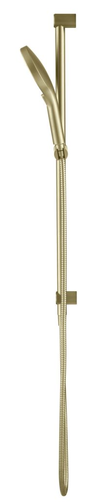 Mica - Fluted Shower Rail - Inbuilt Inlet