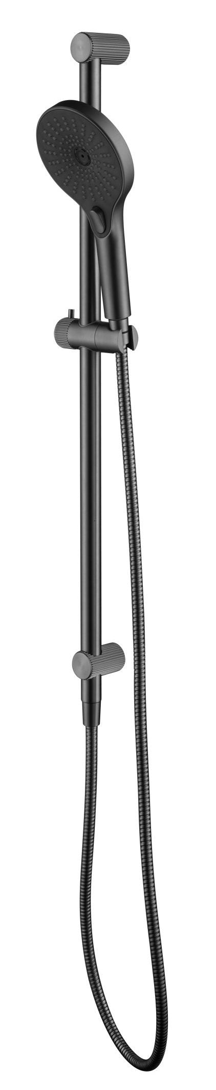Mica - Fluted Shower Rail - Inbuilt Inlet