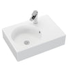 Reba Ceramic Wall Hung Basin Left Hand Bowl