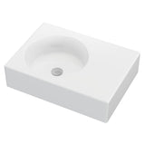 Reba Ceramic Wall Hung Basin Left Hand Bowl