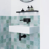 Reba Ceramic Wall Hung Basin Left Hand Bowl