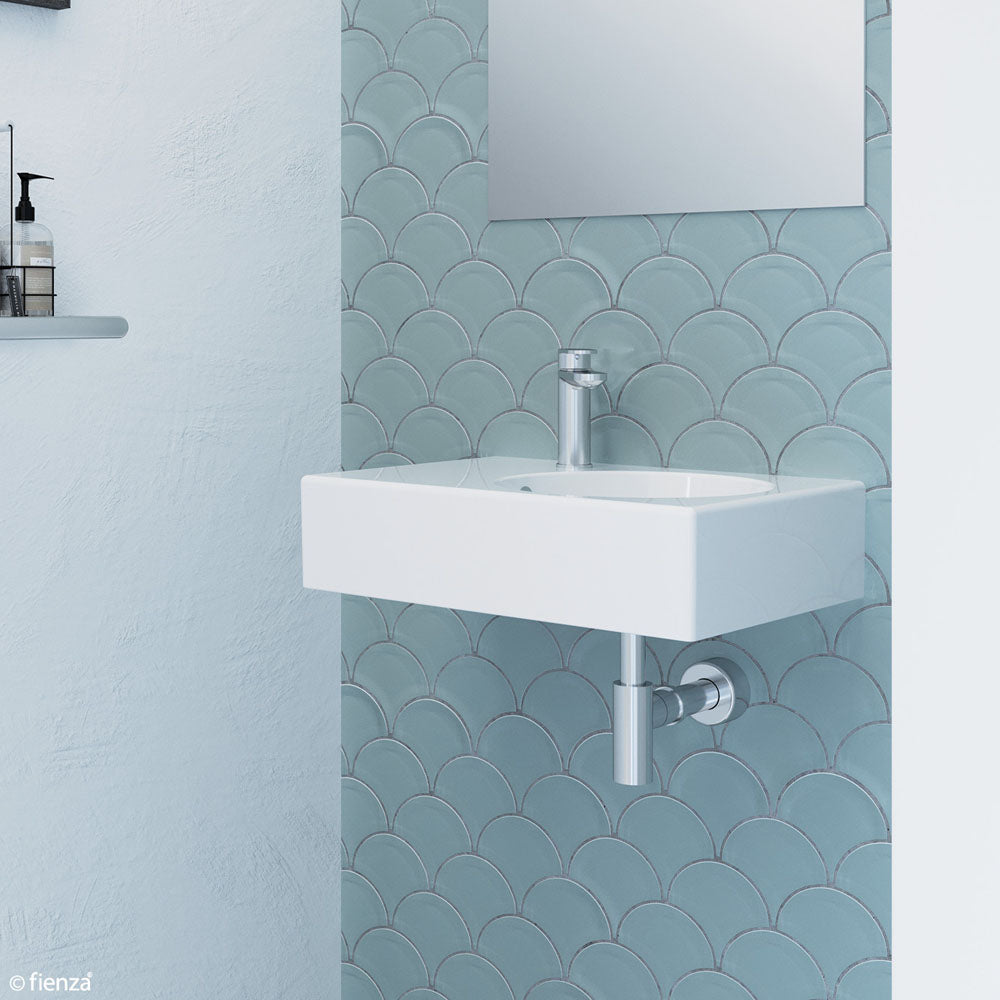 Reba Ceramic Wall Hung Basin Right Hand Bowl