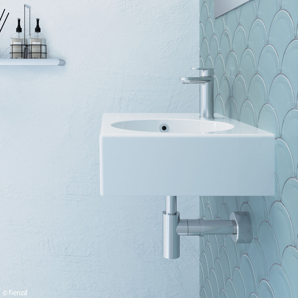 Reba Ceramic Wall Hung Basin Right Hand Bowl