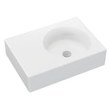 Reba Ceramic Wall Hung Basin Right Hand Bowl