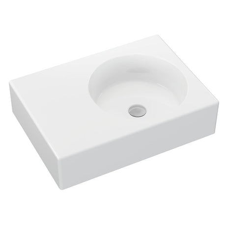 Reba Ceramic Wall Hung Basin Right Hand Bowl