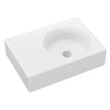 Reba Ceramic Wall Hung Basin Right Hand Bowl