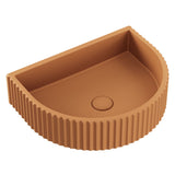 Valentina Concrete Fluted Arch Wall Basin