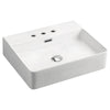 Petra 500 Above Counter Basin with Overflow - 3 Tap Holes
