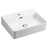 Petra 500 Above Counter Basin with Overflow - 1 Tap Hole