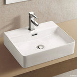 Petra 500 Above Counter Basin with Overflow - 1 Tap Hole