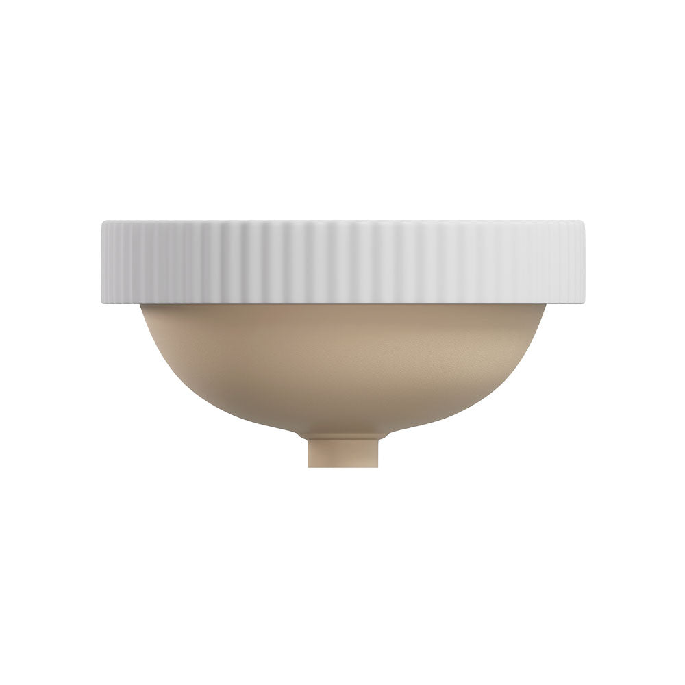 Eleanor Fluted Round Semi Inset Basin with Overflow