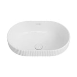 Eleanor Fluted Oval Semi Inset Basin with Overflow