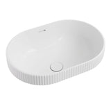 Eleanor Fluted Oval Semi Inset Basin with Overflow