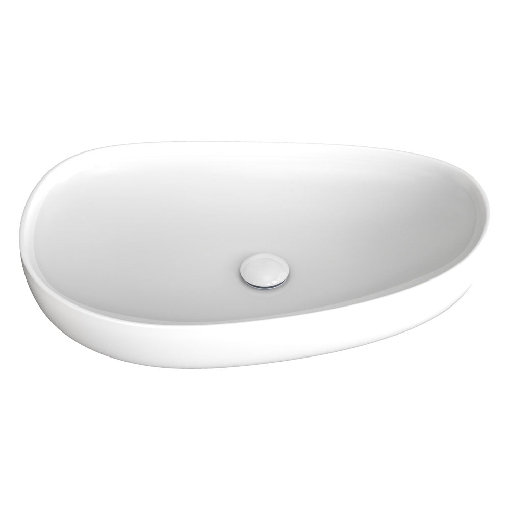 Pebble Large 650 Slim Edge Ceramic Basin