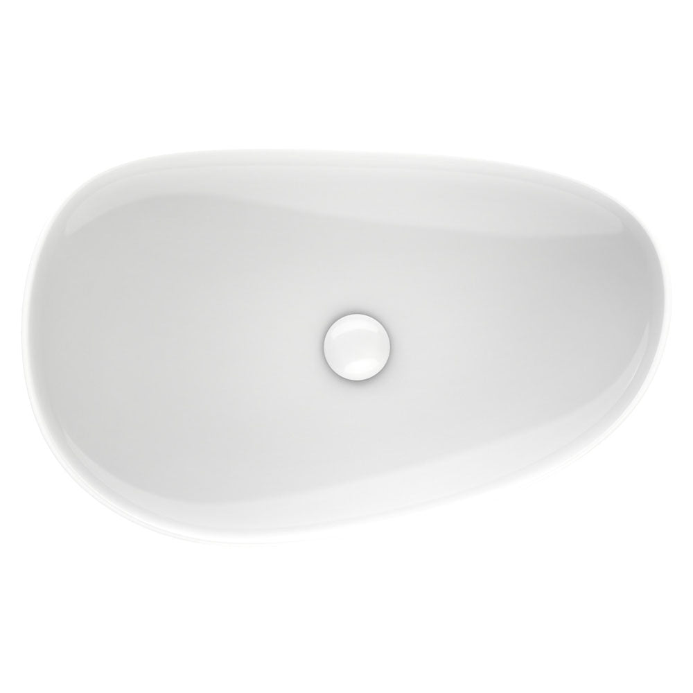Pebble Large 650 Slim Edge Ceramic Basin