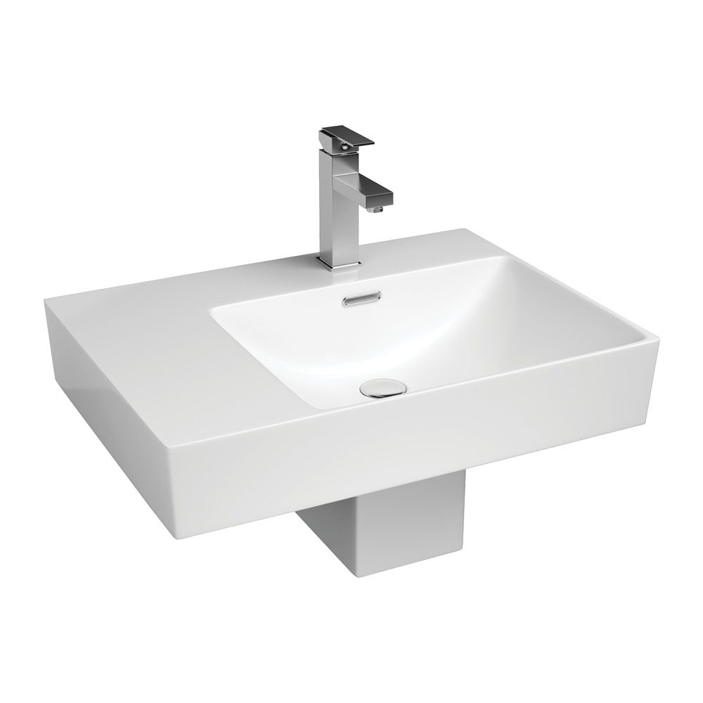 Tono 600 Wall Hung Basin with Shroud Right Hand Bowl