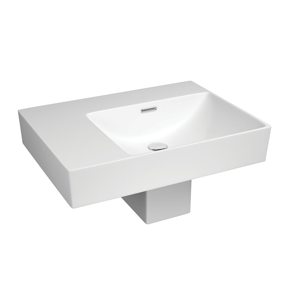 Tono 600 Wall Hung Basin with Shroud Right Hand Bowl