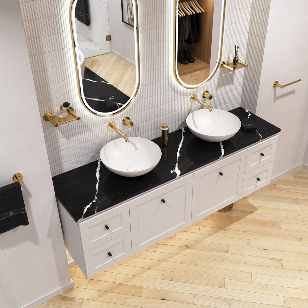 Aluca Slim Edge 400mm Ceramic Above Counter Basin