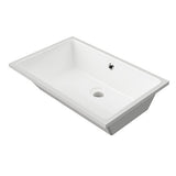 Rectangle Undermount Basin 530mm Gloss White