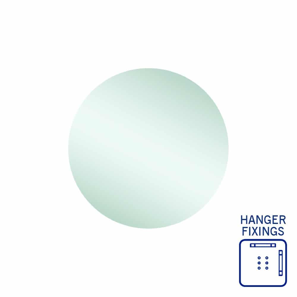 Ablaze - Rio Polished Edge Round Mirror - 500mmØ with Hangers