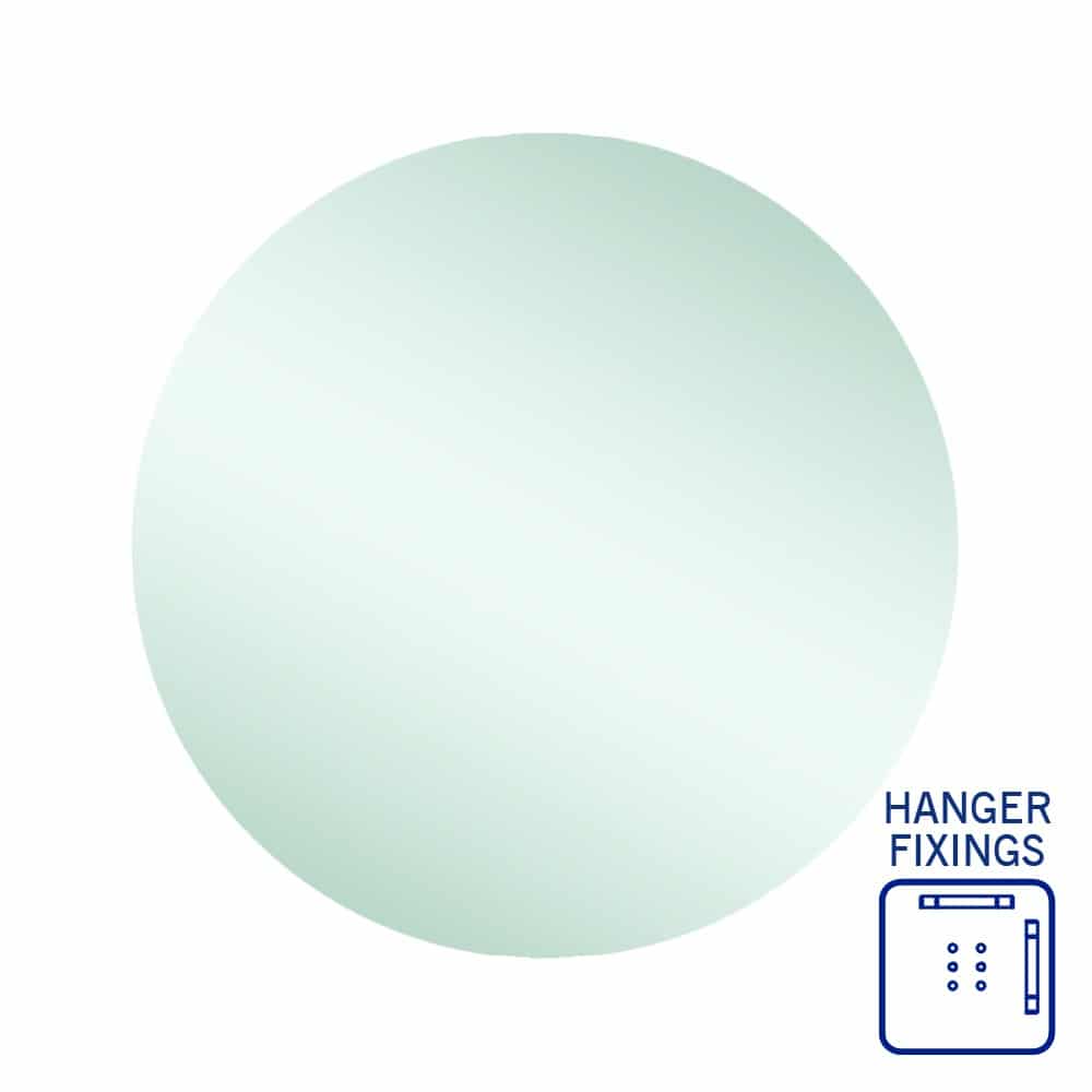 Ablaze - Rio Polished Edge Round Mirror - 700mmØ with Hangers