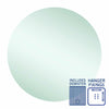 Ablaze - Rio Polished Edge Round Mirror - 800mmØ with Hangers and Demister