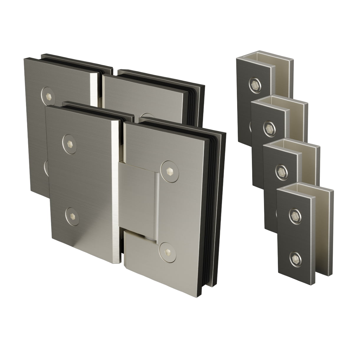 Purity - Brushed Nickel Shower Enclosure Hardware Kit – Eos Bathware