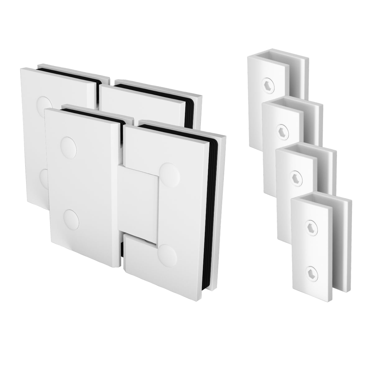 Purity - Matte White Shower Enclosure Hardware Kit – Eos Bathware