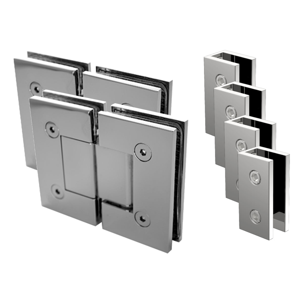Purity - Polished Chrome Shower Enclosure Hardware Kit – Eos Bathware