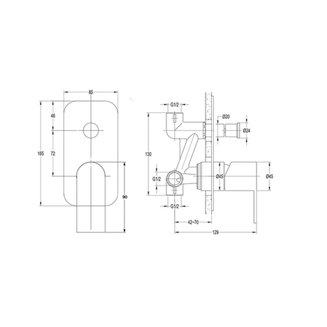 Zenon - Shower Mixer Diverter