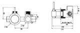 Mica - Shower Mixer Diverter - Sideways Reverse - TRIM KIT ONLY