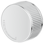 Mica Fluted progressive shower mixer with a round fluted control in polished chrome on a white background.