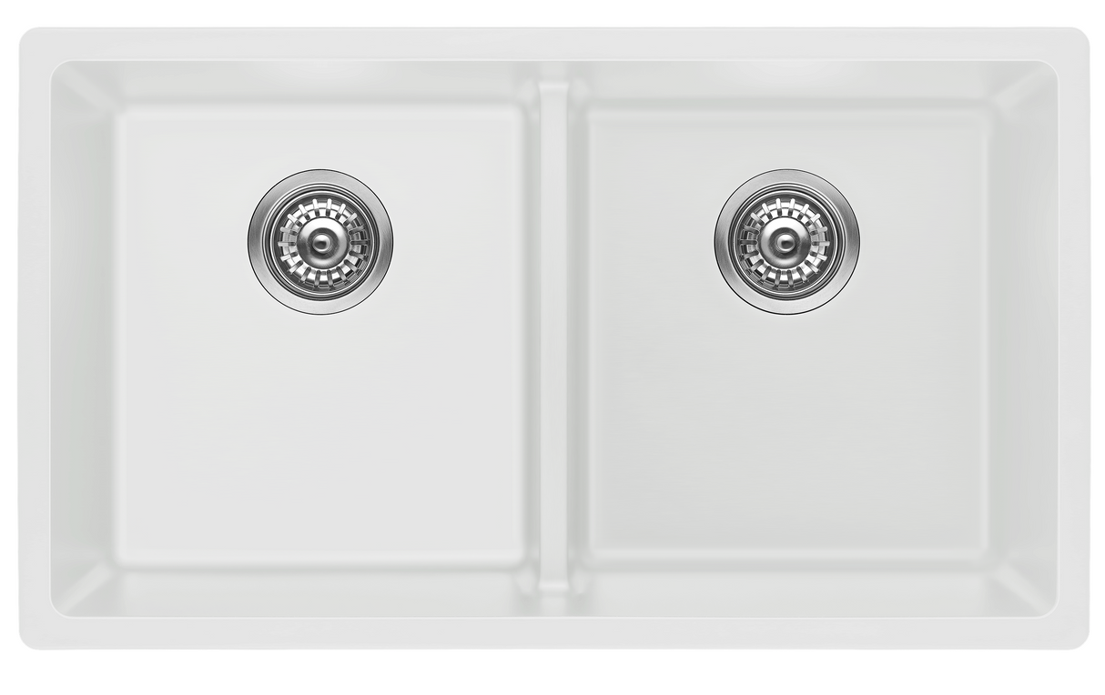 Fomos Sink 790 x 460mm - Double Bowl White