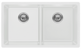 Fomos White Double Bowl Granite Kitchen/Laundry Sink -790 x 460mm