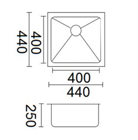 Luminare - Sink 440 x 440mm