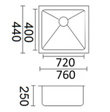 Luminare - Sink 760 x 440mm - Single Bowl