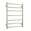 Thermorail - Straight/Round 600x800x122mm 80Watts 7 Bars - Brushed Nickel