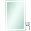 Ablaze - Sierra Rectangle Polished Edge Mirror with Sandblasted Border - 1500x900mm with Hangers