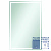 Ablaze - Sierra Rectangle Polished Edge Mirror with Sandblasted Border - 1500x900mm with Hangers and Demister