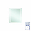 Ablaze - Sierra Rectangle Polished Edge Mirror with Sandblasted Border - 600x750mm with Hangers