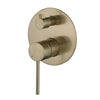 Star Mini - Brushed Brass Wall Mixer w Diverter