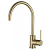 Star Mini - Brushed Brass Swivel Gooseneck Kitchen Mixer