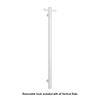 Thermorail - Straight/Round 12Volt Vertical Bar 900x142x100mm 30Watts With Optional Hook - Satin White