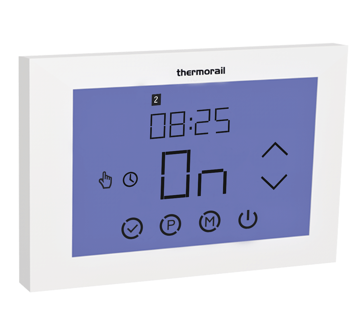 Thermorail - Landscape Touch Screen 7 Day Timer - White