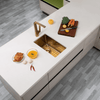 Kitchen Sink - Gold Stainless Steel Single Bowl Sink
250x450x215mm