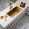 Kitchen Sink - Gold Stainless Steel Single Bowl Kitchen Sink
762x457x254mm